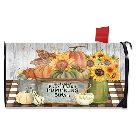 Briarwood Lane Farm Fresh Bushel Autumn Mailbox Cover