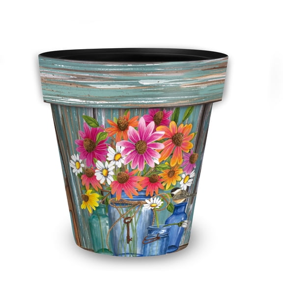 Briarwood Lane Spring Planter 11.75 x 11 x 11 Farm Fresh Flowers Medium