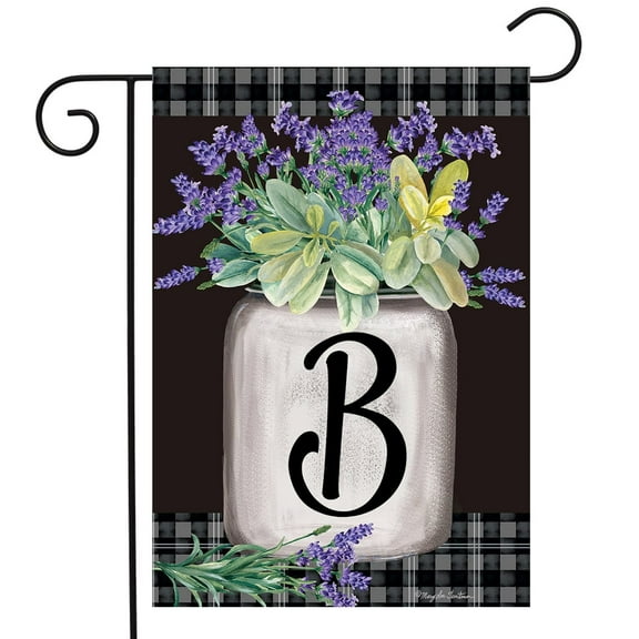 Briarwood Lane Farmhouse Monogram Letter B Garden Flag