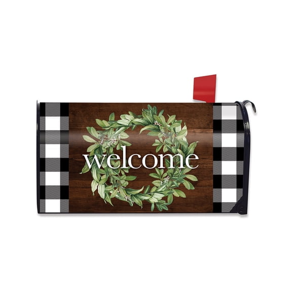 Briarwood Lane Mailbox Cover - Standard Size - Farmhouse Wreath Spring For Spring Mailbox Cover