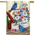 thumbnail image 1 of Briarwood Lane Flower Market Spring House Flag, 1 of 4