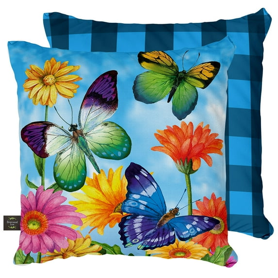 Briarwood Lane Fluttering Butterflies Indoor/Outdoor Pillow