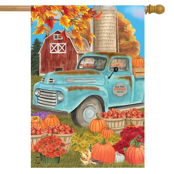 Briarwood Lane Fresh Picked Pumpkins Fall House Flag