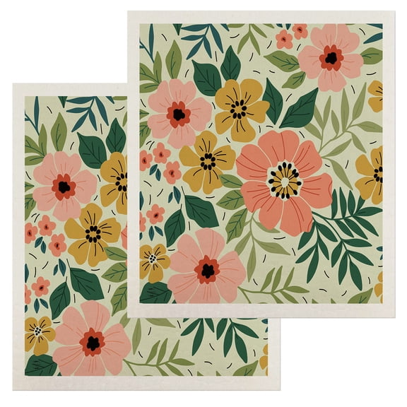 Briarwood Lane Fun Floral Swedish Dishcloth (2-pack)