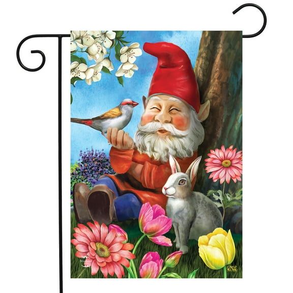 Briarwood Lane Garden Gnome Spring Garden Flag