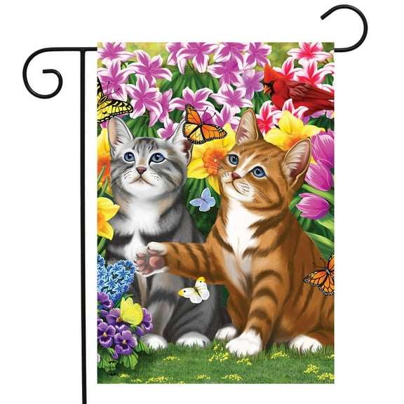 Briarwood Lane Garden Kittens Spring Garden Flag