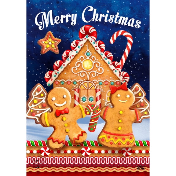 Briarwood Lane Christmas Garden Flag 12x18 For Outdoor Gingerbread House For Christmas Garden Flag Flags For Outside