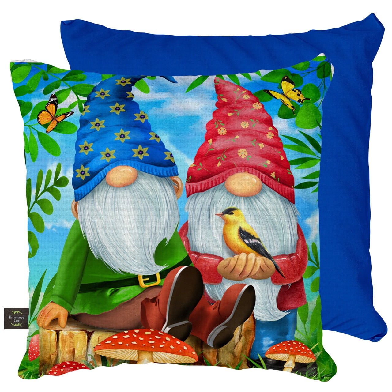 Briarwood Lane Indoor/Outdoor Pillow 17x17 Gnome Sweet Gnome Spring Decorative For Spring Pillow