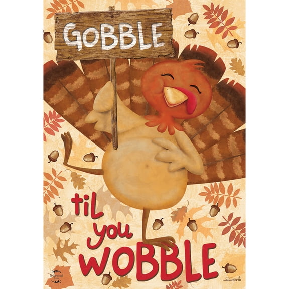 Briarwood Lane Garden Flag 12x18 For Outdoor Gobble Turkey Thanksgiving For Thanksgiving Garden Flag Flags For Outside