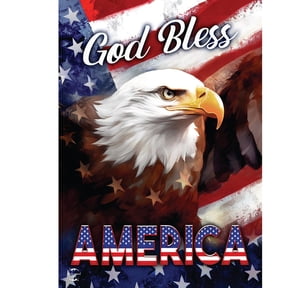 Briarwood Lane Everyday Garden Flag 12x18 For Outdoor God Bless America Eagle Patriotic Garden Flag Flags For Outside