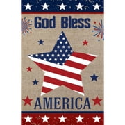 Briarwood Lane Garden Flag 12x18 For Outdoor God Bless America Star Burlap Garden Flag Flags For Outside