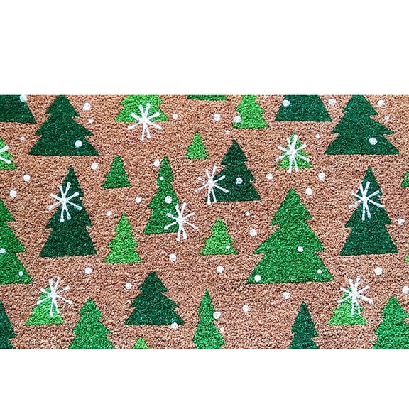 Briarwood Lane Green Trees Medium Coir Doormat 24 x 36