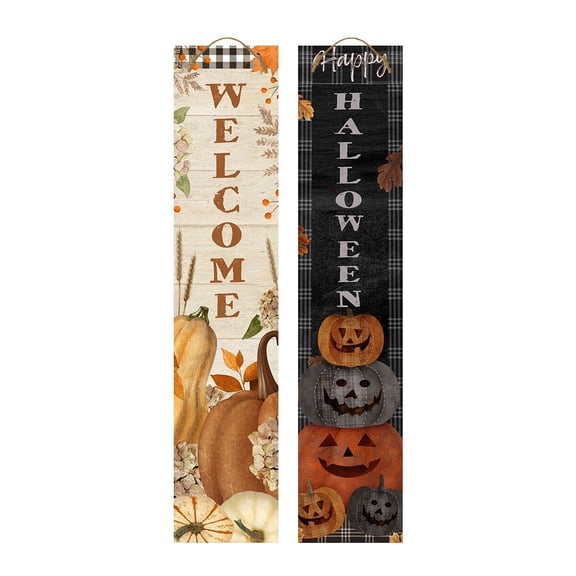 Briarwood Lane Halloween Double Sided Reversible Pine Fall Porch Leaner 47x9.5 Farmhouse Fall