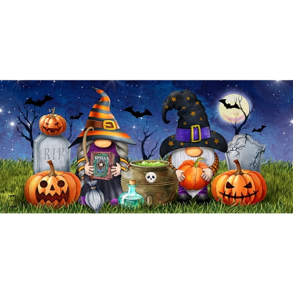 Briarwood Lane Halloween Gnomes Mini Mat 22x10 Indoor Outdoor For Halloween Doormat