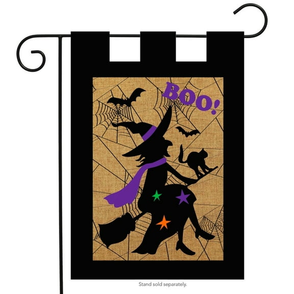 Briarwood Lane Halloween Witch Burlap Garden Flag