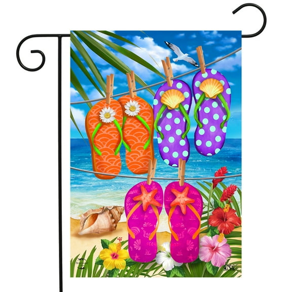 Briarwood Lane Hanging Flip Flops Summer Garden Flag