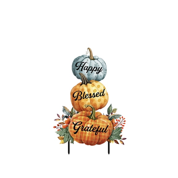 Briarwood Lane Fall Metal Art 26x14 Happy Blessed Grateful For Fall Metal Art