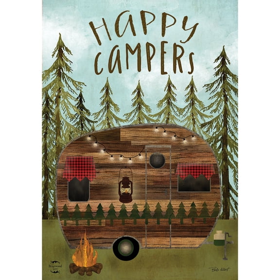 Briarwood Lane Spring House Flag 40x28 For Outdoor Happy Campsite For Spring House Flag