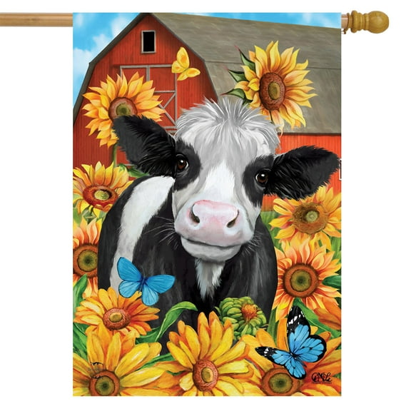 Briarwood Lane Happy Cow Summer House Flag