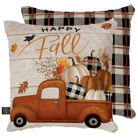 Briarwood Lane Indoor/Outdoor Pillow 17x17 Happy Fall Pickup For Fall Pillow