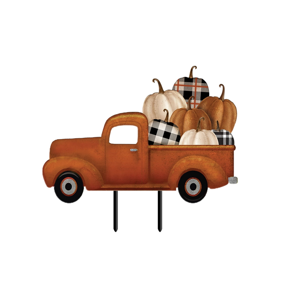 Briarwood Lane Happy Fall Pickup Metal Yard Art 22.38x19.25 For Fall Metal Art