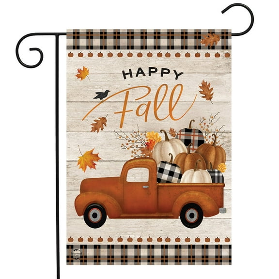 Briarwood Lane Happy Fall Pickup Truck Garden Flag