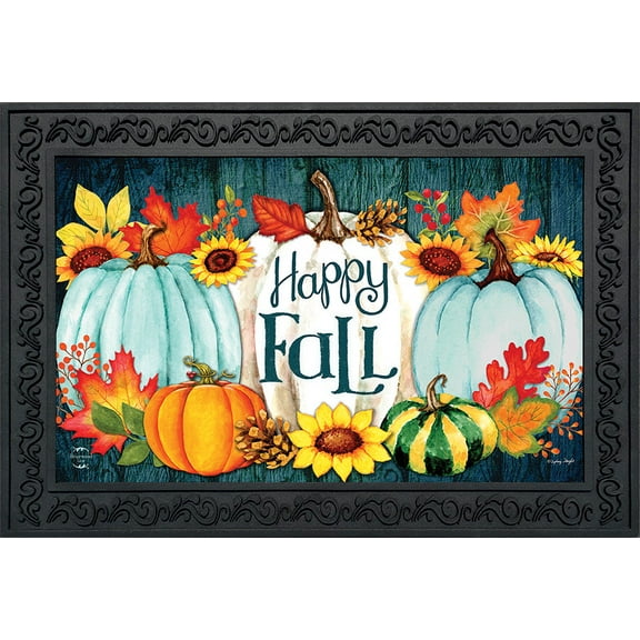 Briarwood Lane Happy Fall Pumpkins Primitive Doormat