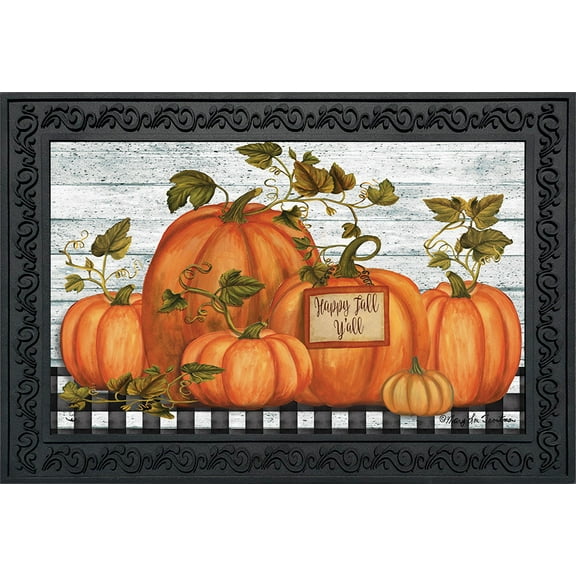 Briarwood Lane Happy Fall Y'all Farmhouse Primitive Doormat
