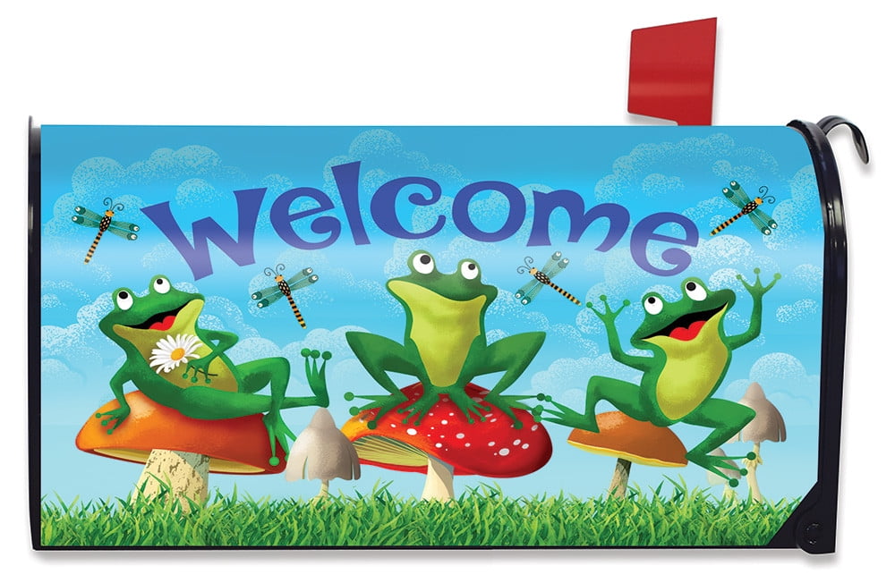 Frog In Mail Box Briarwood Lane Happy Frogs Summer Large Oversized Mailbox Cover ...