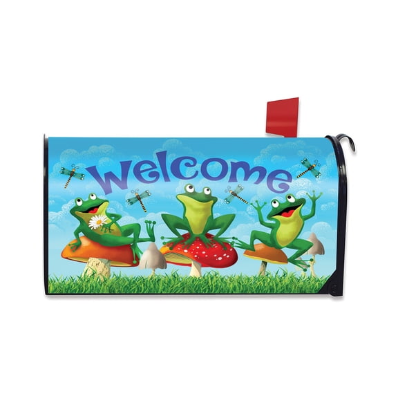 Briarwood Lane Summer Mailbox Cover - Standard Size - Happy Frogs For Summer Mailbox Cover
