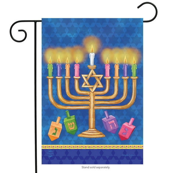 Briarwood Lane Happy Hanukkah Menorah Garden Flag