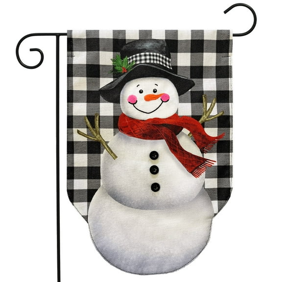 Briarwood Lane Happy Snowman Burlap Garden Flag