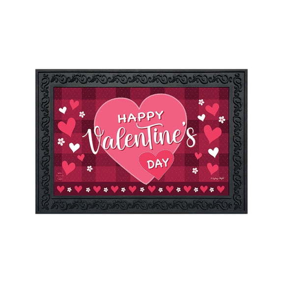 Briarwood Lane Doormat 30x18 Indoor Outdoor Happy Valentine's Day For Valentine's Doormat
