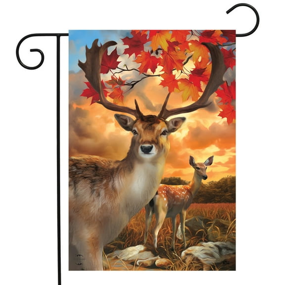 Briarwood Lane Harvest Deer Autumn Garden Flag