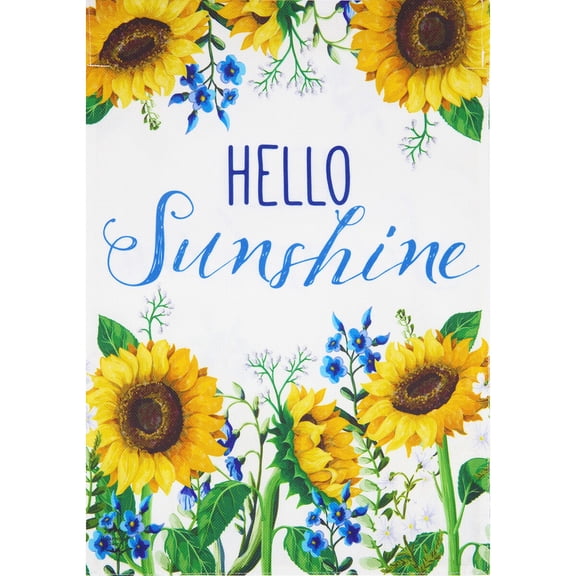 Briarwood Lane Garden Flag 12x18 For Outdoor Hello Sunshine Summer Burlap For Summer Garden Flag Flags For Outside