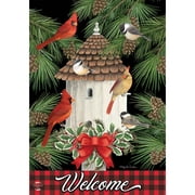 Briarwood Lane Christmas Garden Flag 12x18 For Outdoor Holiday Bird Gathering For Christmas Garden Flag Flags For Outside