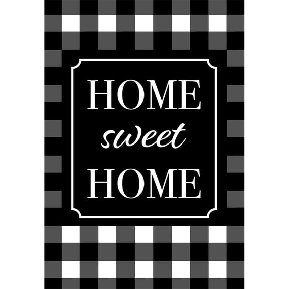 Briarwood Lane House Flag 40x28 For Outdoor Home Sweet Home Checkered Spring For Spring House Flag