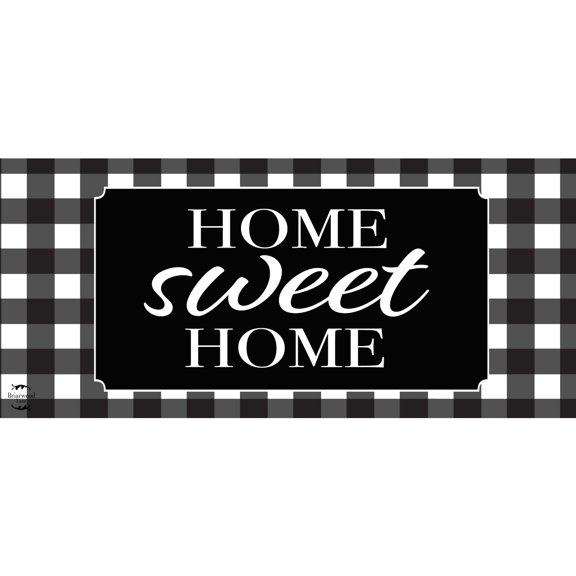 Briarwood Lane Home Sweet Home Checkers Mini Mat 22x10 Indoor Outdoor Doormat