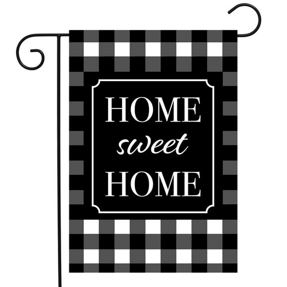 Briarwood Lane Home Sweet Home Checkers Spring Garden Flag