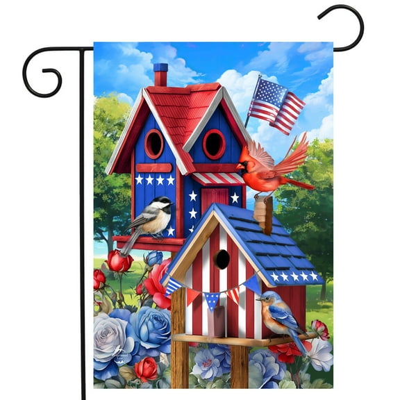 Briarwood Lane Home of the Free Birdhouses Garden Flag