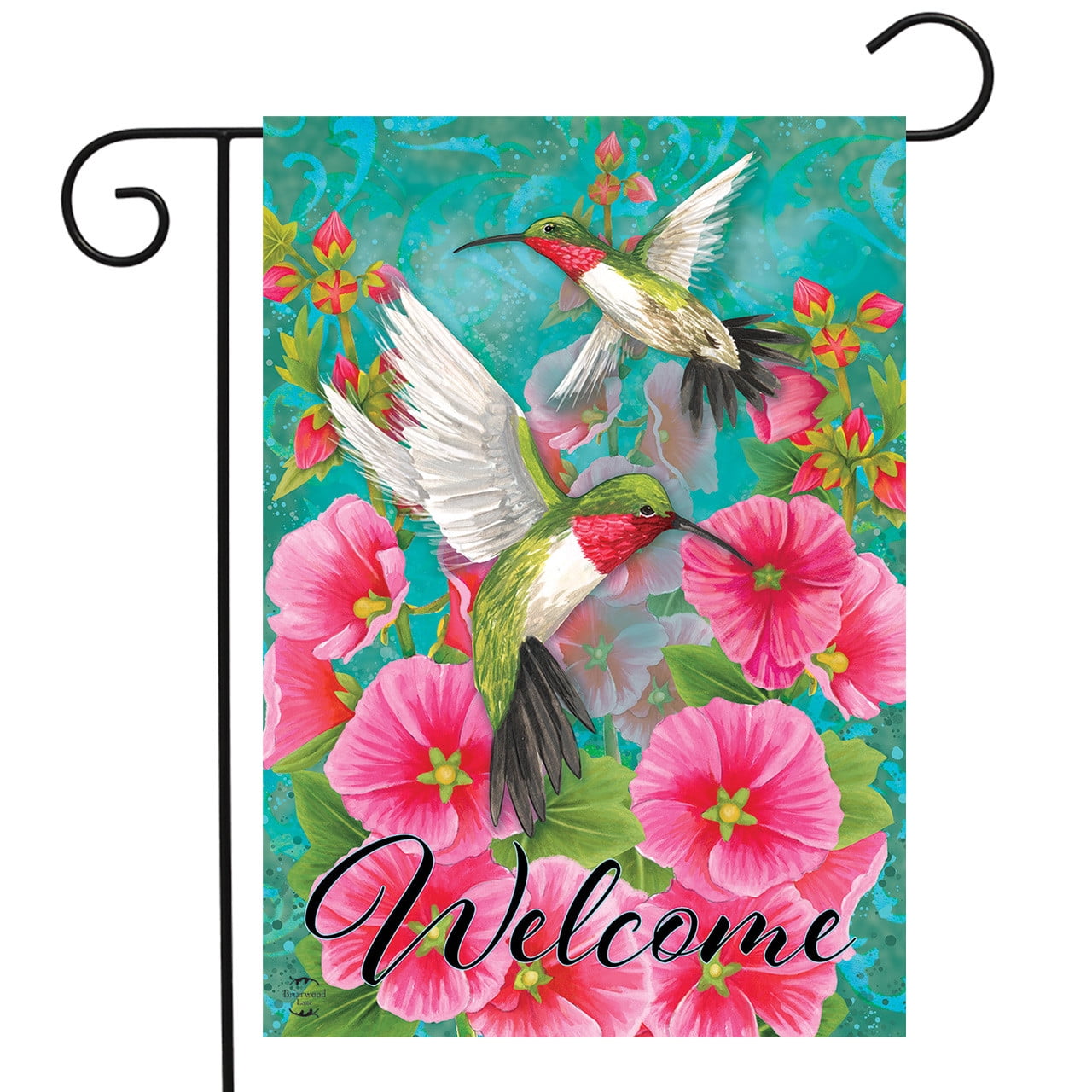 Hummingbird Dance Spring Garden Flag 18" x 12.5" Polyester