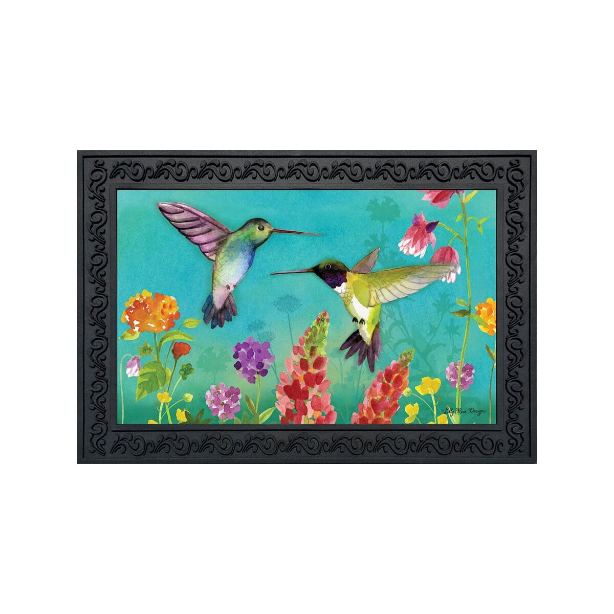 Hummingbird Welcome Mat Briarwood Lane Hummingbird Greeting Spring Doormat, Outdoor Welcome ...