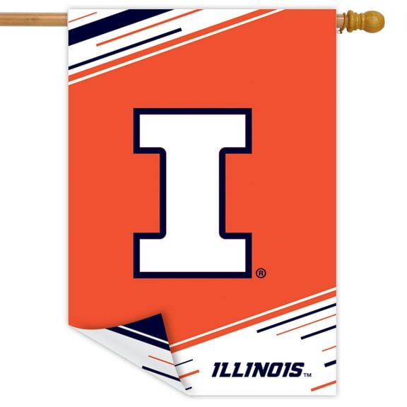 Sparo Illinois University NCAA Licensed Double-Sided House Flag