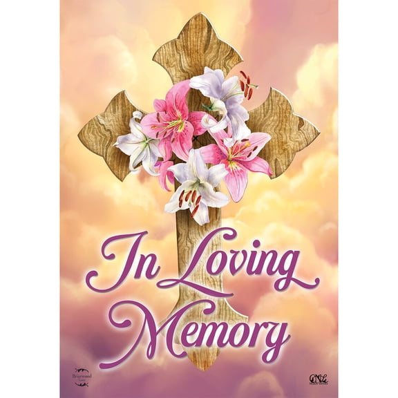 Briarwood Lane Spring Garden Flag 12x18 For Outdoor In Loving Memory Cross Bereavement For Spring Garden Flag Flags For Outside