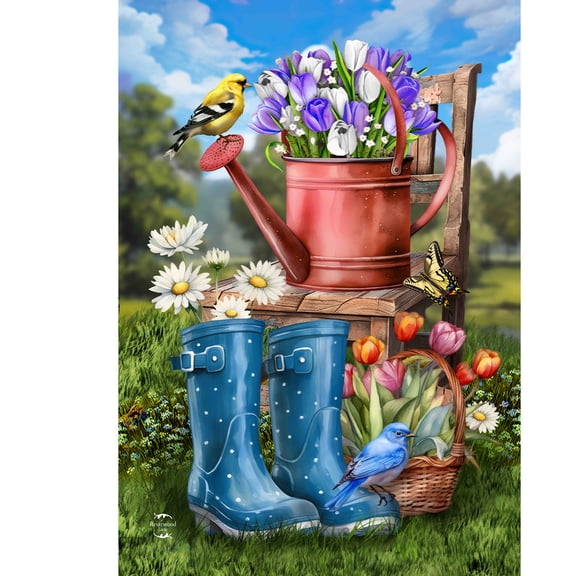 Briarwood Lane House Flag 40x28 For Outdoor In the Spring Garden For Spring House Flag