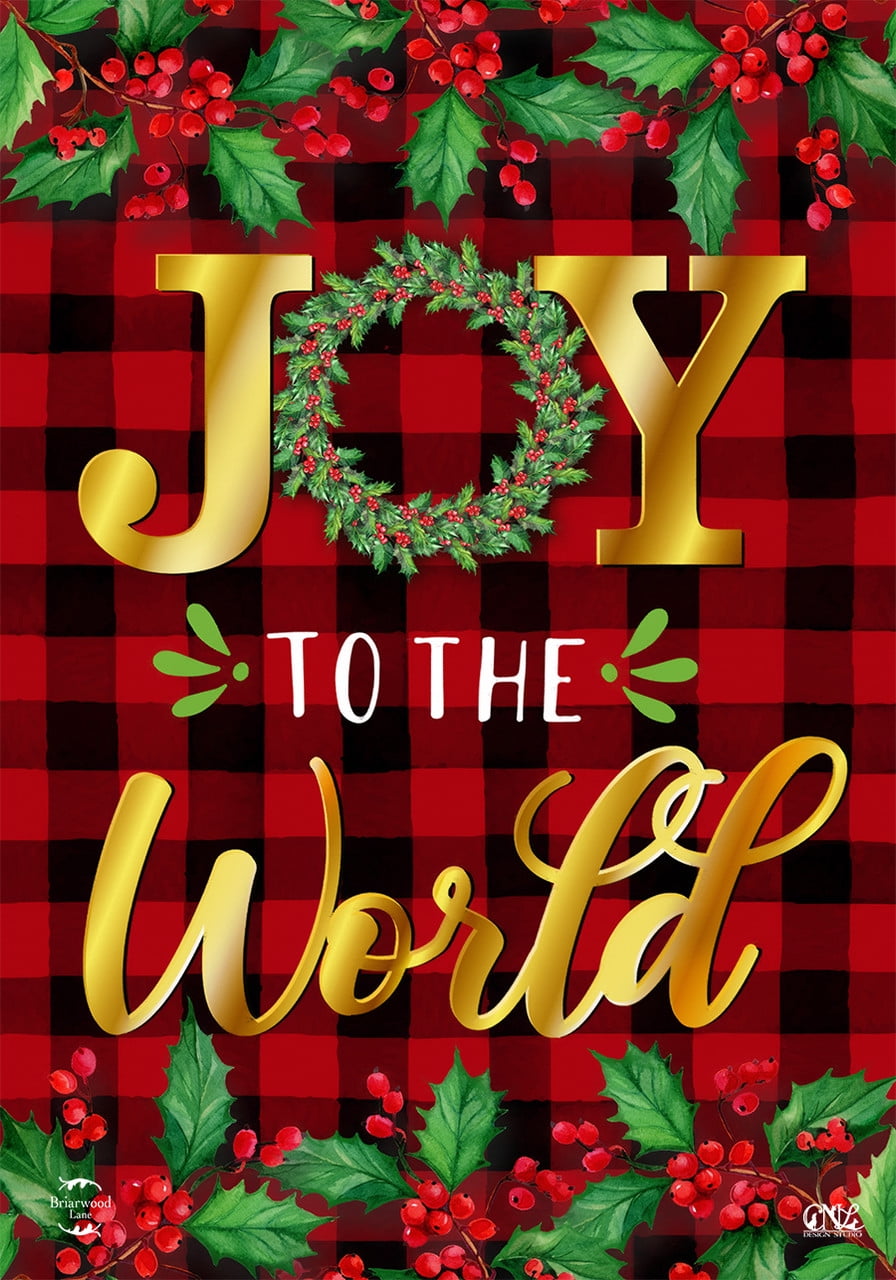 Joy to the World Christmas Double-Sided Garden Flag