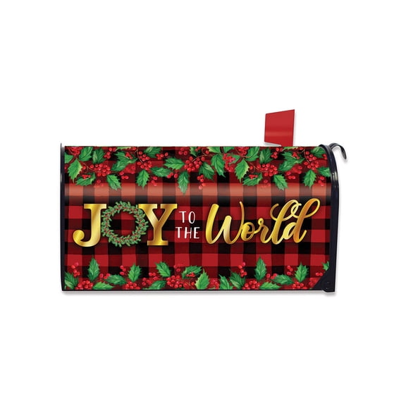 Briarwood Lane Christmas Mailbox Cover  - Standard Size - Joy To the World For Christmas Mailbox Cover