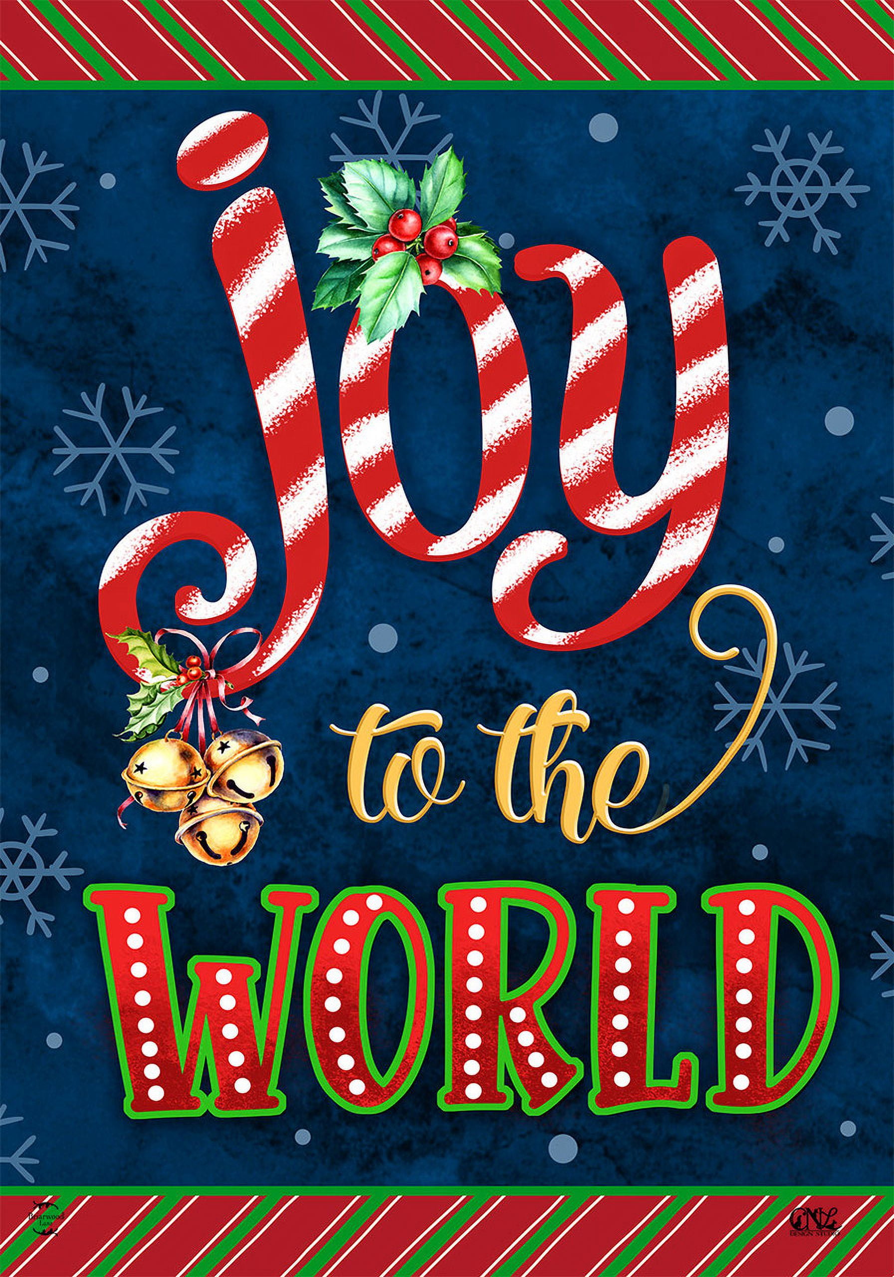 Joyous World Double-Sided Christmas Garden Flag 18x12.5
