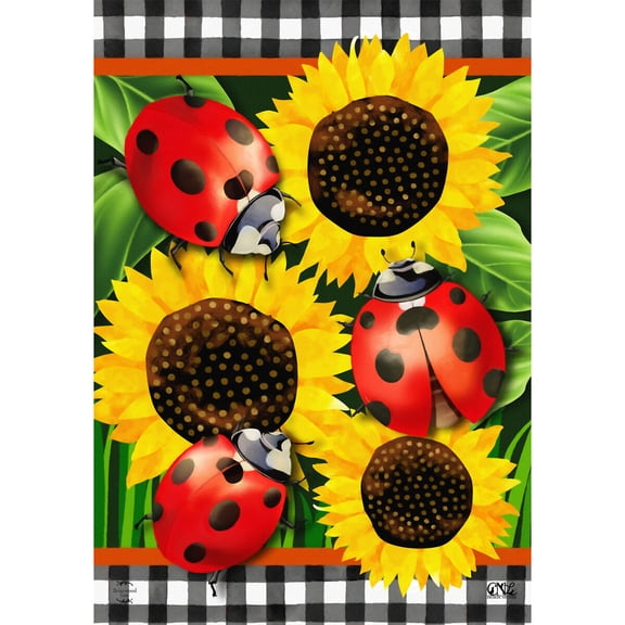 Briarwood Lane Summer Garden Flag 12x18 For Outdoor Ladybugs and Sunflowers For Summer Garden Flag Flags For Outside