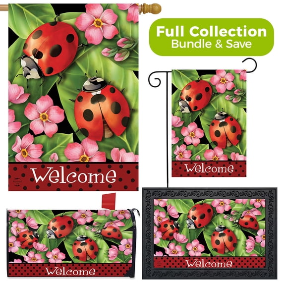 Briarwood Lane Ladybugs on Leaves Spring Design Collection